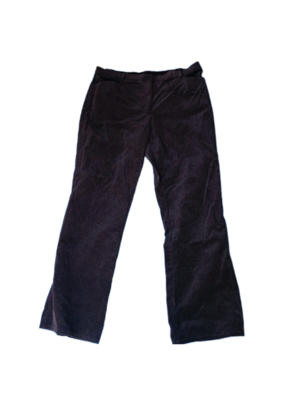 Orvis Pants Womens 14 Brown Corduroy Chino Casual Stretch Flex Flat Front